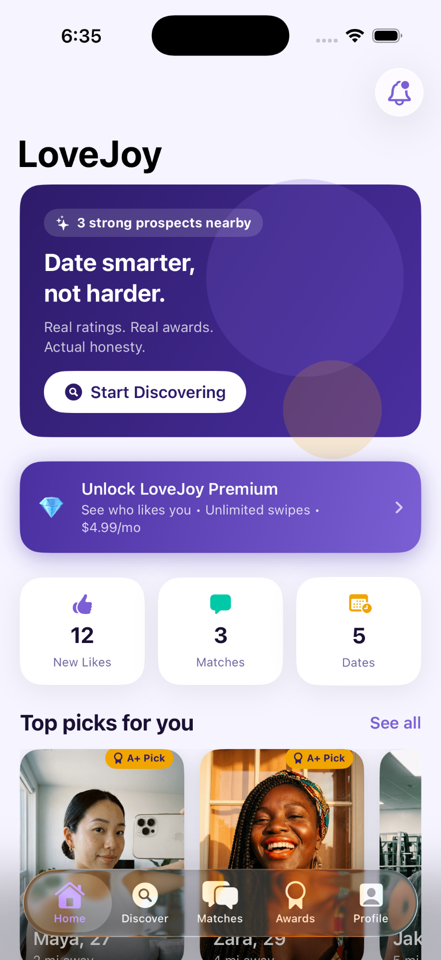 LoveJoy app screenshot